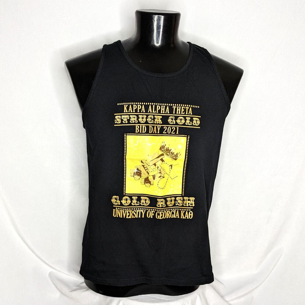 Kappa Alpha Theta Men's Tank Top Black Greek Large Black